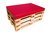 Colchón polipiel calidad Premium para palets (120 x 80 Europalet, Rojo Ferrari)