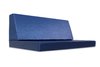 Conjunto de 1 asiento y 1 respaldo para palets Europalet 120 x 80 (Azul Navy, Microfibra hidrófuga)